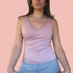 🧡 2 for 10$ True Vintage 90s Blush Pink Wrap Top